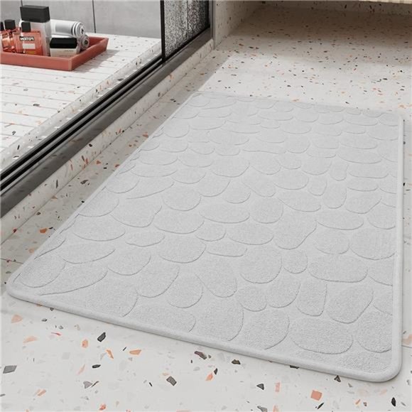 COCOER Non Slip Bath-Mat, Super Absorbent Washable Bath Mats for Bathroom Bath